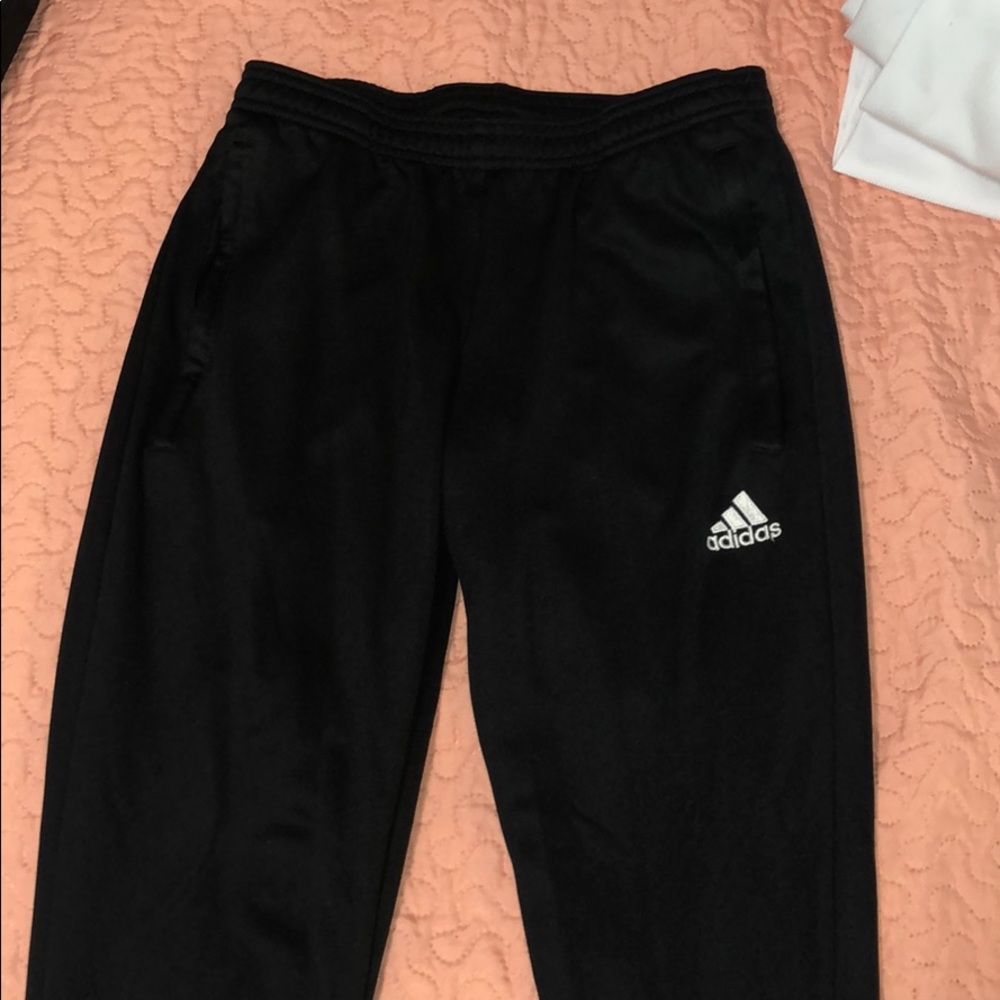 All black Adida pants